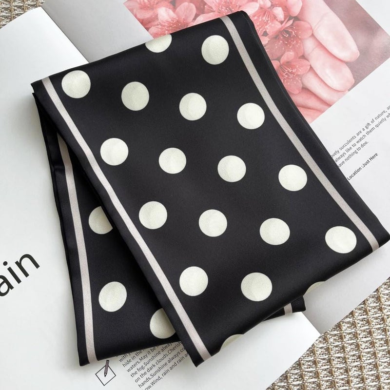 FONYVE Silk Head Scarf for Hair Fashion Headwrap for Women Lightweight Neck Tie - Image 1
